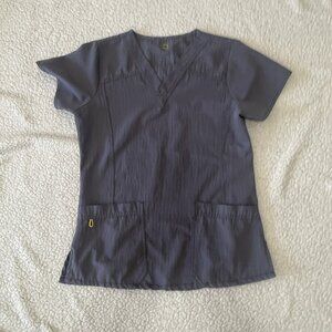Spread Good Cheer Gray Scrubs XS Top & Bottom - great condition
